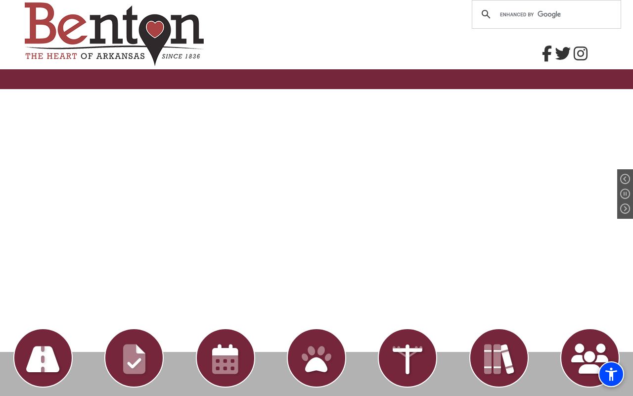 Saline County Benton court docket and City of Benton source page