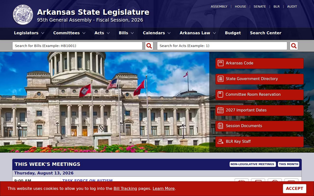 Saline County court records Arkansas General Assembly statutes
