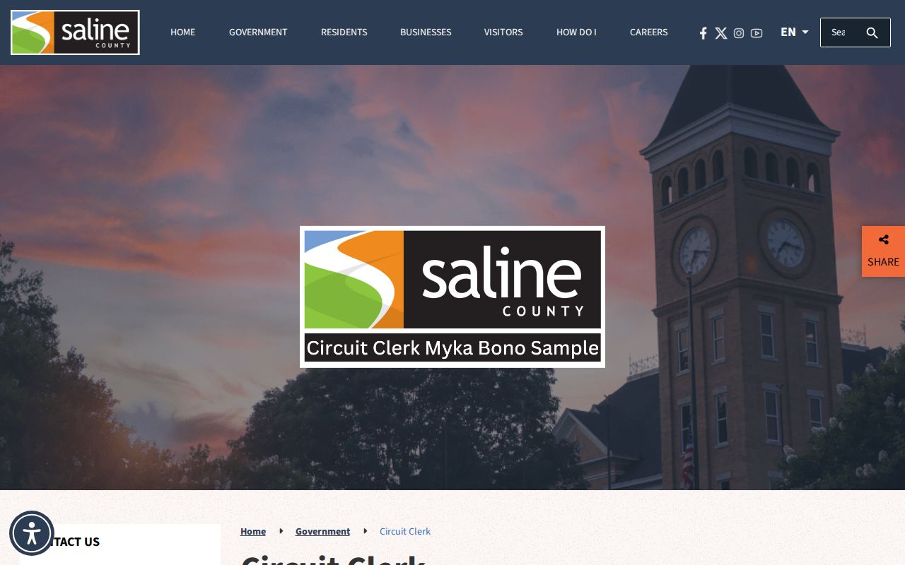 Saline County court records Circuit Clerk page