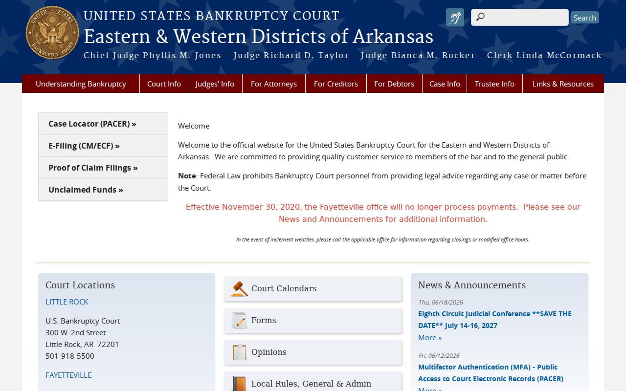 Saline County court docket federal bankruptcy court source