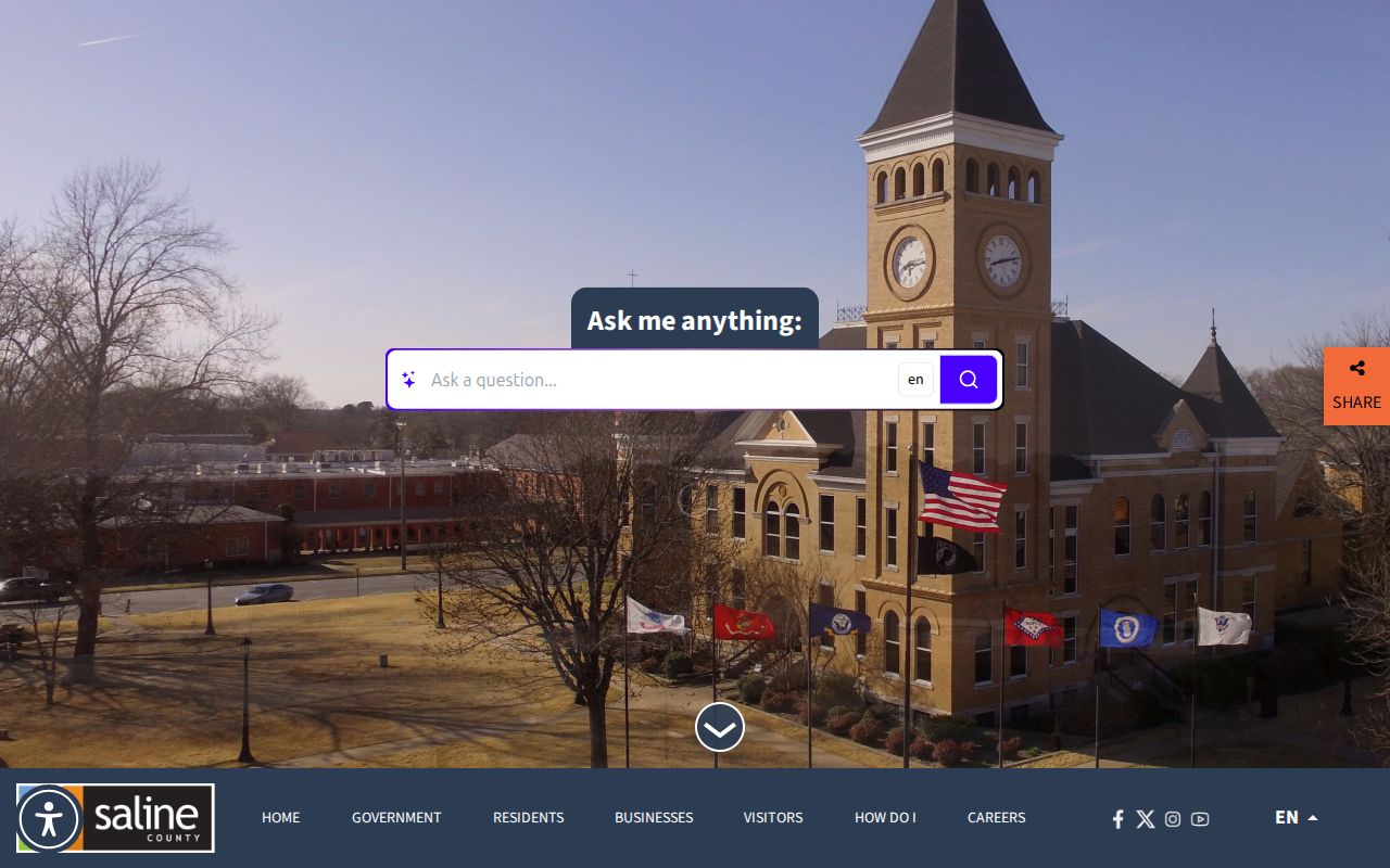 Saline County court docket government homepage