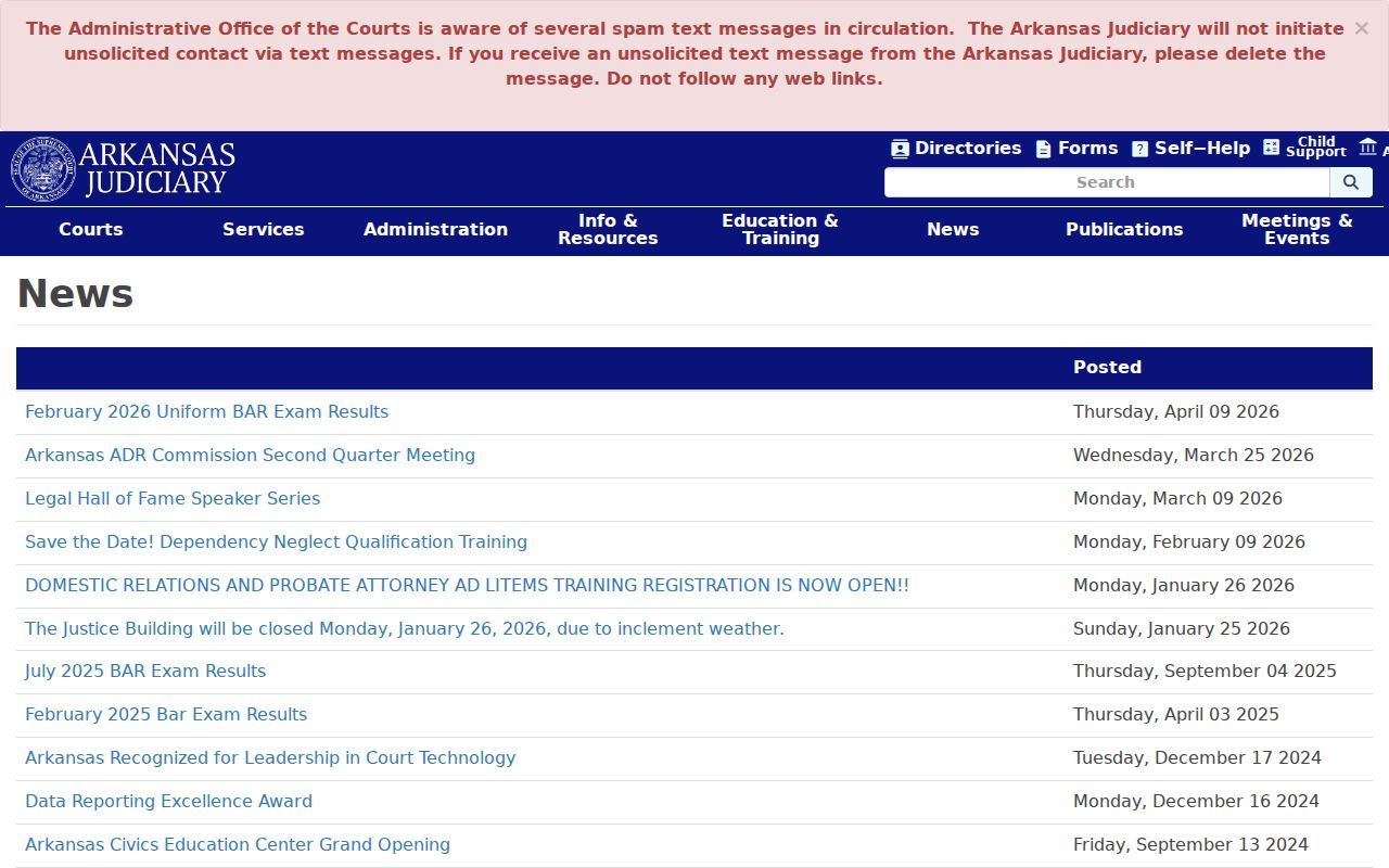 Saline County court docket Arkansas Judiciary updates