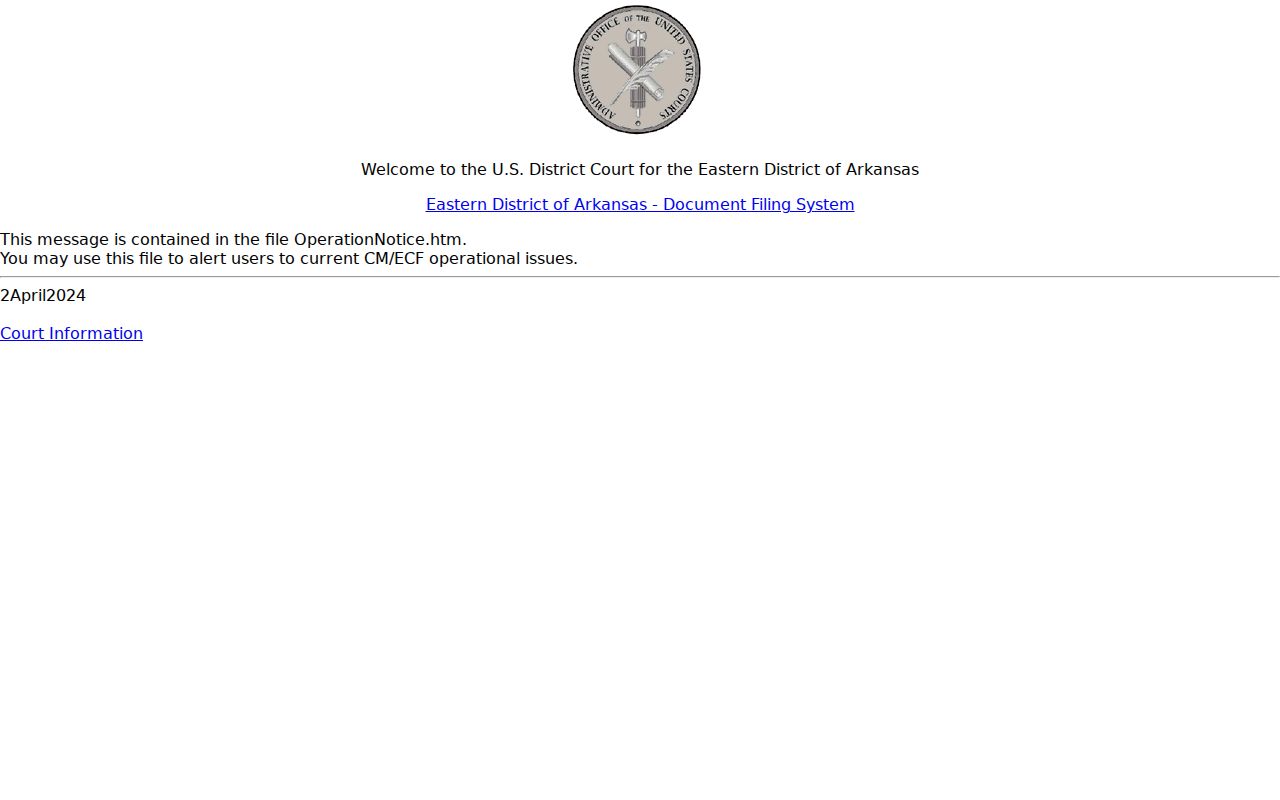 Saline County traffic court records compared with federal CM ECF